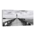Obraz na płótnie 120x60 - Romantyczny pomost z latarnią - pomost, latarnia