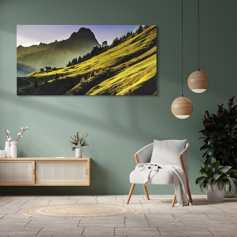 Obraz na płótnie 120x60 - Górski las magia przyrody - góry, las