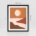 Plakat w ramie 40x50 - Sztuka Zachodu Słońca: Nowoczesna Sceneria - plakat, nowoczesna grafika - rama czarna