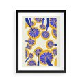 Plakat w ramie 40x50 - Malowane w słońcu - abstrakcyjna kompozycja, grzyby - rama czarna