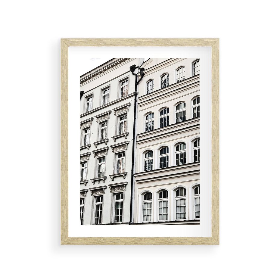 Plakat w ramie 30x40 - Urok Starej Kamienicy - budynki, miasto - rama drewno