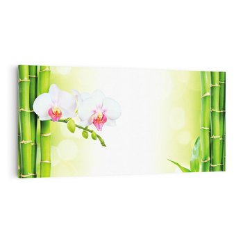 Obraz na płótnie 120x60 - Orchidea, Bambus i Relaks w SPA - orchidea, kwiat