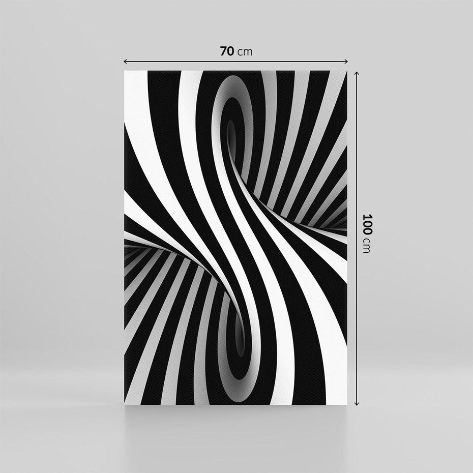 Obraz na płótnie 70x100 - Kolorowa Abstrakcja: Inspiracje Zebry - abstrakcja, 3d