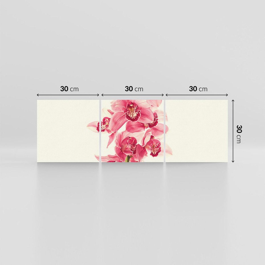 Obraz na płótnie 90x30 - Orchidea w spa - relaks - orchidea, spa