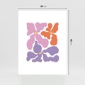 Plakat bez ramy 30x40 - Bezgraniczne Wibracje - abstrakcyjne kolorowe kwiaty, minimlizm