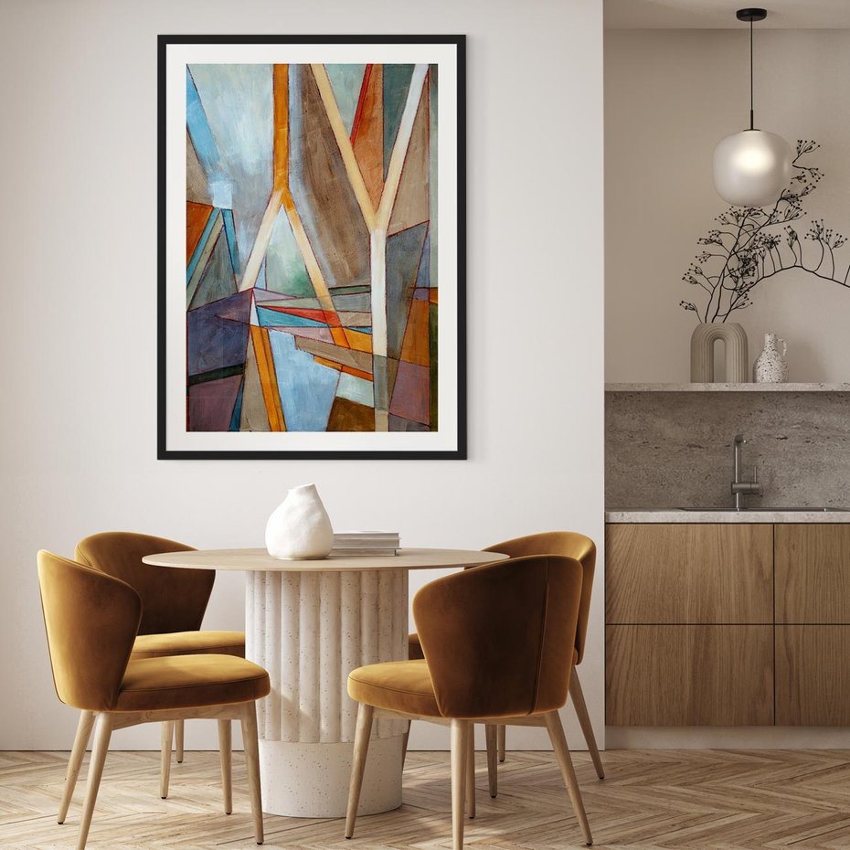 Plakat bez ramy 30x40 - Geometria abstrakcji - abstrakcja, geometria