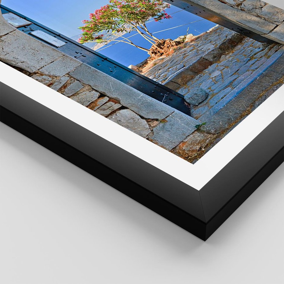 Plakat w ramie 50x70 - Perspektywa nad morzem - perspektywa, morze - rama czarna