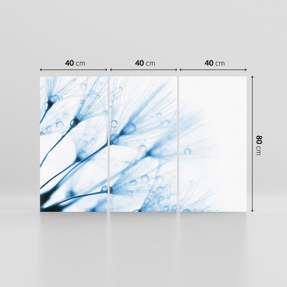 Obraz na płótnie 120x80 - Kwiat w kroplach wody - kwiat, krople