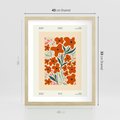 Plakat w ramie 40x50 - Refleksje Kolorowych Tajemnic - kwiaty, kompozycja - rama drewno