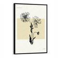 Obraz w ramie 70x100 - Kwiatowe Płótno - kwiaty, typografia - rama czarna