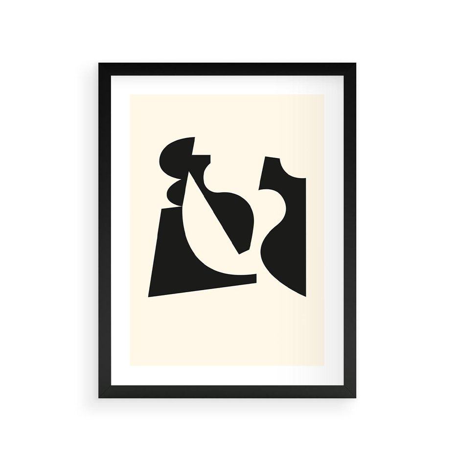 Plakat w ramie 30x40 - Tajemnicze Spektrum - abstrakcyjne kształty, geometria - rama czarna
