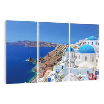 Obraz na płótnie 120x80 - Santorini i Morze Błękitów - Grecja, Santorini