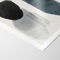 Plakat bez ramy 30x40 - Abstrakcyjna Gra Szarości - abstrakcyjna grafika, akwarela