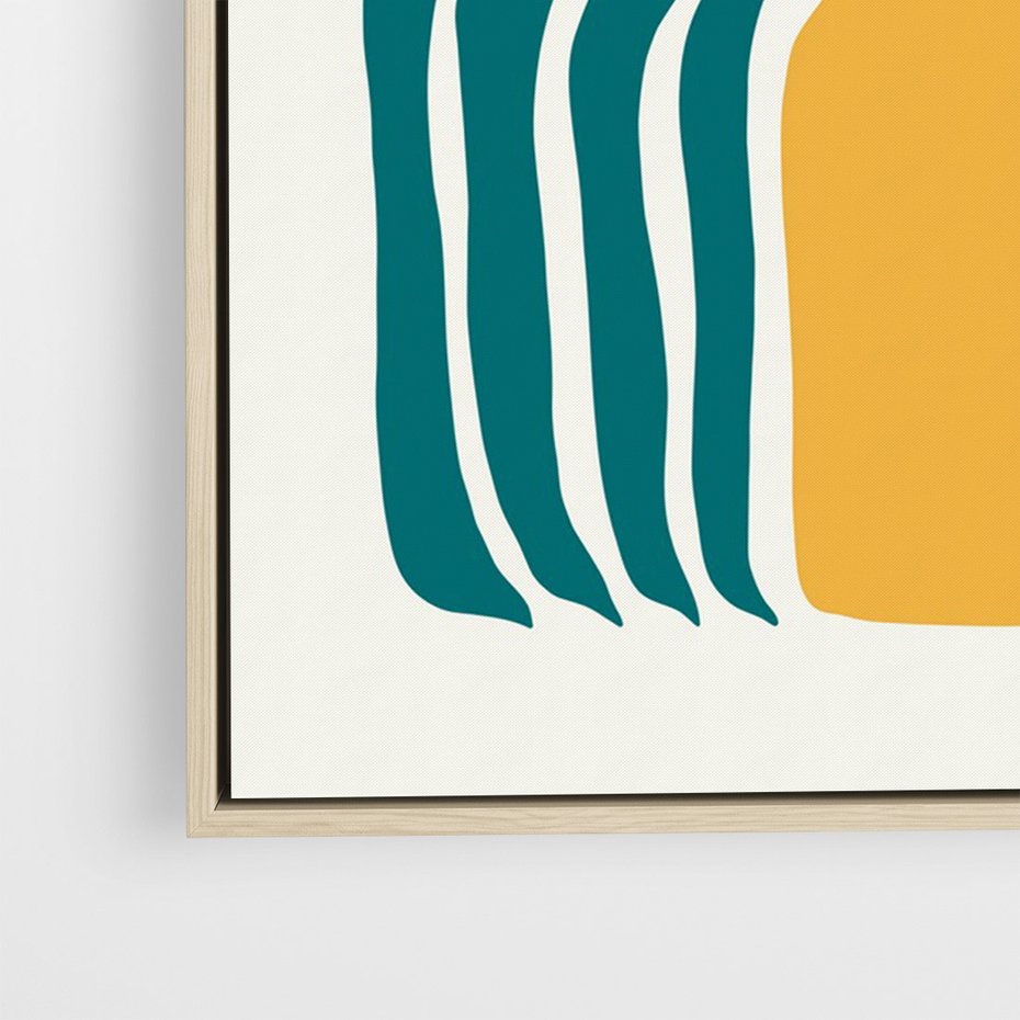 Obraz w ramie 80x120 - Kolorowe Pasmo - abstrakcyjne kwiaty w wazonie, pdastelowe kolory - rama drewno