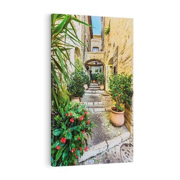 Obraz na płótnie 80x120 - Perspektywa uliczki malownicza - uliczka, perspektywa