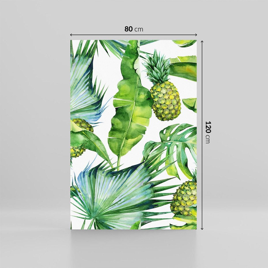 Obraz na płótnie 80x120 - Oaza Natury - liście, tropikalne