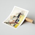 Plakat bez ramy 21x30 - Kolorowe Wnętrza Inspiracji - abstrakcyjny obraz, jak kandinsky