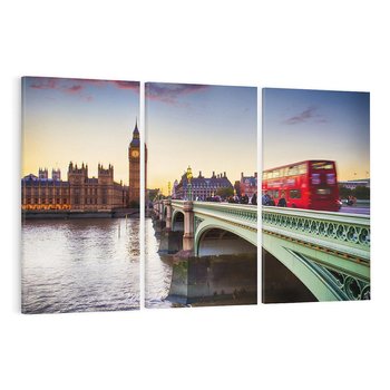 Obraz na płótnie 120x80 - London Calling: Autobus i Big Ben - Londyn, autobus