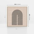 Obraz w ramie 80x80 - Migocące Echa - abstrakcyjne linie, geometria - rama drewno