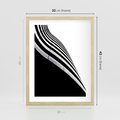 Plakat w ramie 30x40 - Architektoniczna Fala - architektura, falowany budynek - rama drewno