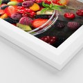Plakat w ramie 30x40 - Smakowite Porywy - owoce, jedzenie - rama biała
