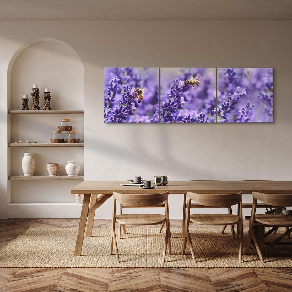 Obraz na płótnie 120x40 - Magia lawendy delikatne kwiaty - lawenda, kwiat