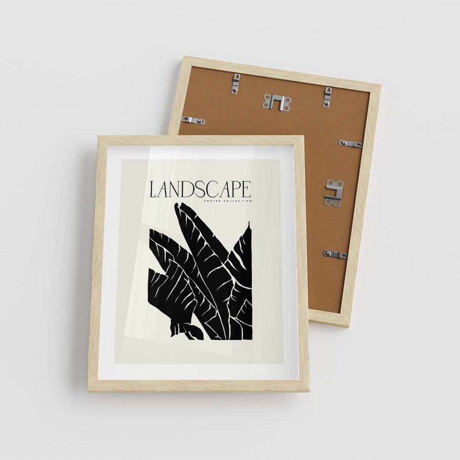 Plakat w ramie 40x50 - Rytmy roślinnego życia - nowoczesna sztuka, minimalistyczny styl - rama drewno