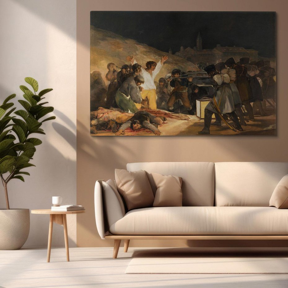 Obraz na płótnie 120x80 - "The Third of May" Francisco Goya - Reprodukcja - reprodukcja, obraz na płótnie