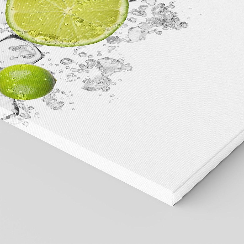 Obraz na płótnie 70x100 - Rześkość i smak - limonki, lód