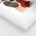 Plakat w ramie 40x50 - Boho Przenikanie - abstrakcyjna sztuka, boho kształty - rama biała