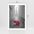 Plakat bez ramy 50x70 - Kolorowy parasol w Paryżu - Paryż, parasol