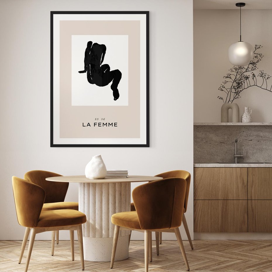 Plakat bez ramy 30x40 - Boho Harmonia Stylu - abstrakcyjna sztuka, akt