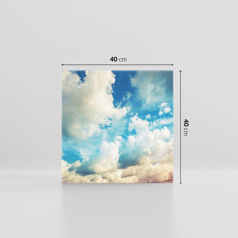 Obraz na płótnie 40x40 - Niebiańska Przestrzeń: Chmury na Horyzoncie - niebo, chmury