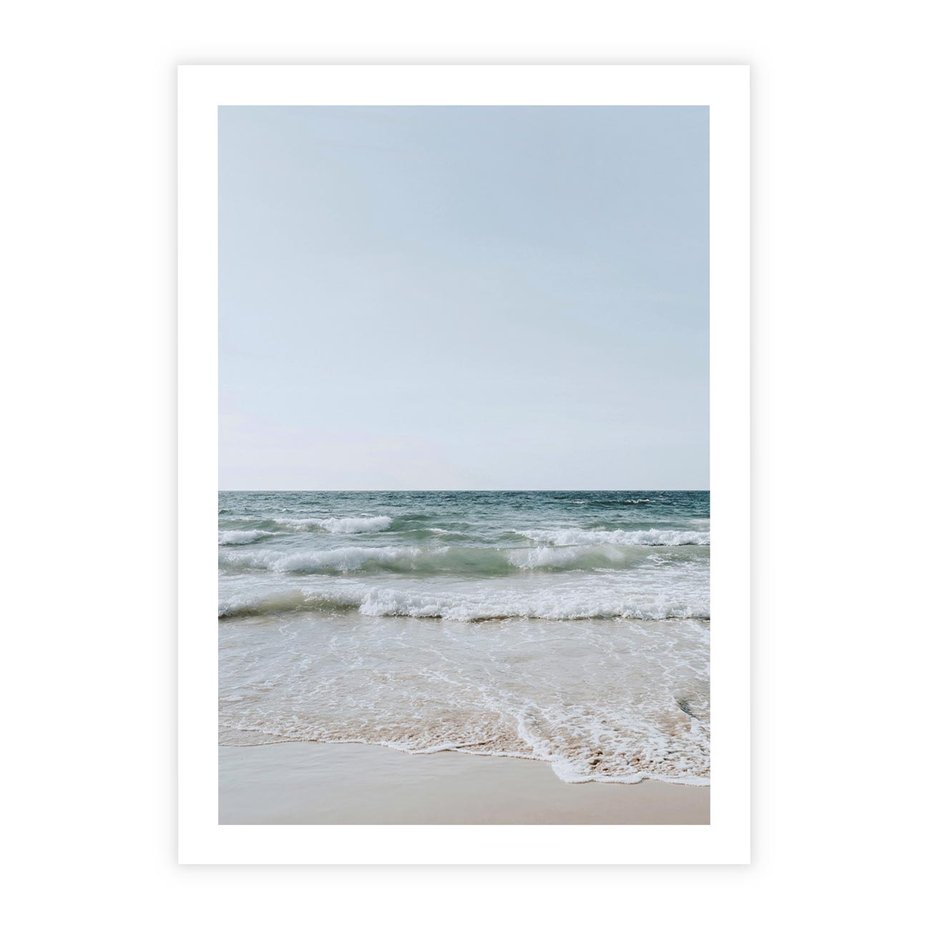 Plakat bez ramy 21x30 - Spokój nad Brzegiem - plaża, morze