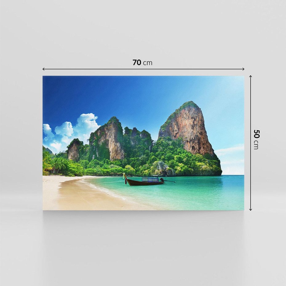 Obraz na płótnie 70x50 - Raj Azji: wyspa, plaża, morze - Azja, wyspa