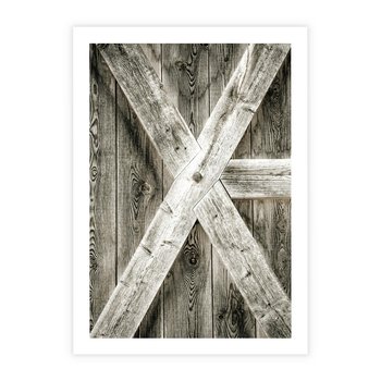 Plakat bez ramy 30x40 - Drewniane Drzwi do Stodoły - stare drzwi do stodoły, drewniane