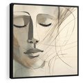 Obraz w ramie 50x50 - Tylko Zamknij Oczy - twarz kobiety, zamknięte oczy - rama czarna