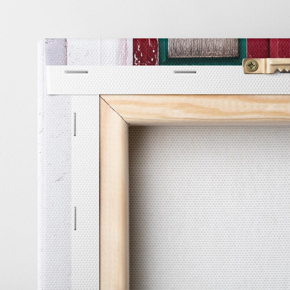 Obraz na płótnie 50x70 - Retro Przez Drzwi - drzwi, retro