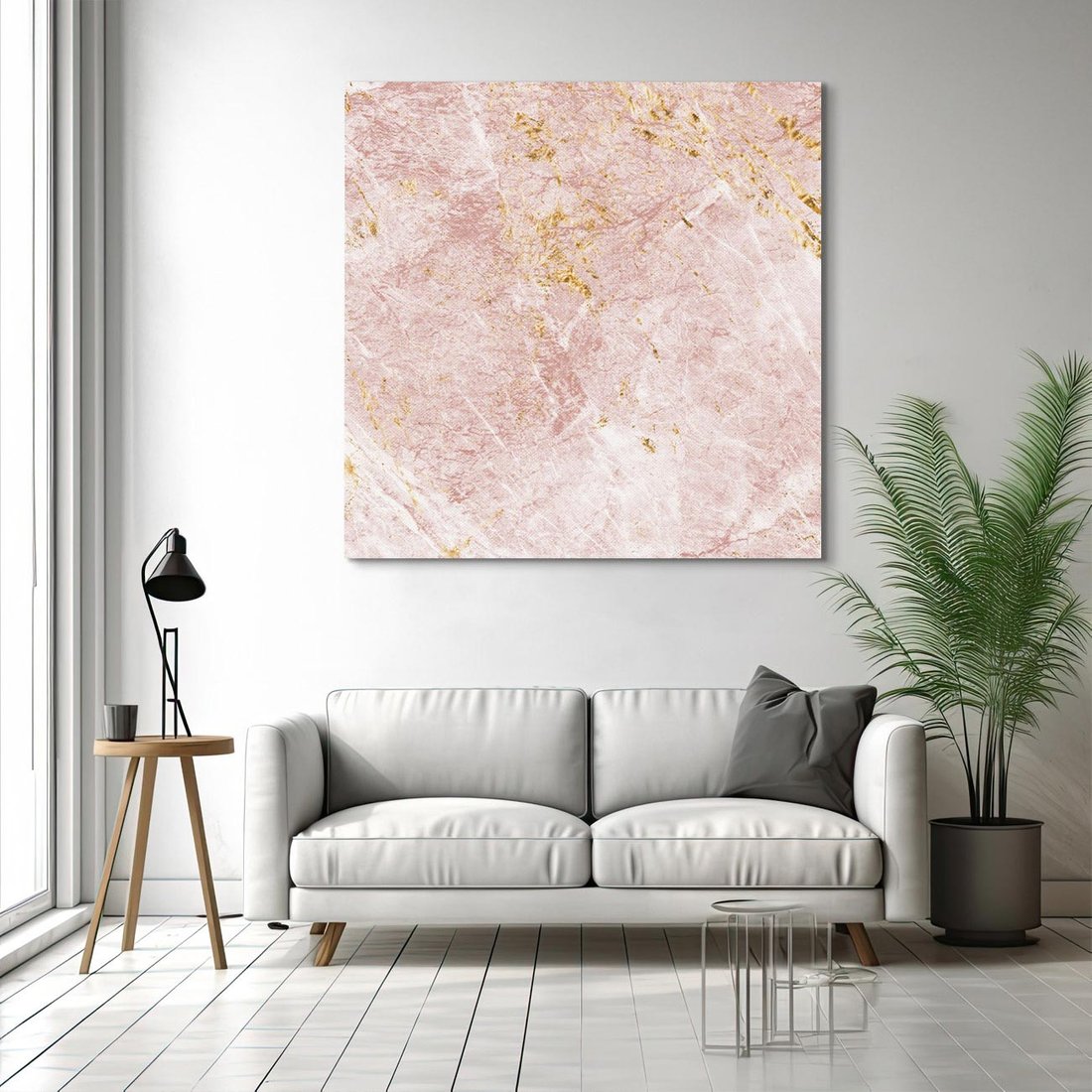 Obraz na płótnie 40x40 - Wyjątkowa Stylizacja - marmur, złoto