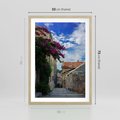 Plakat w ramie 50x70 - Uliczka: perspektywa w mieście - uliczka, perspektywa - rama drewno