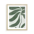 Plakat w ramie 40x50 - Zieleń Wewnętrznego Spokoju - zielony plakat, roślinne inspiracje - rama drewno