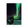 Plakat bez ramy 40x50 - Zorza polarna w tajemniczej nocnej przestrzeni - zorza, polarna