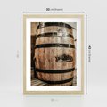 Plakat w ramie 30x40 - Rustykalna Whisky - beczka whiskey, jack daniel's - rama drewno
