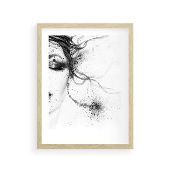 Plakat w ramie 50x70 - Eksplozja Kolorów - akwarela, abstrakcja - rama drewno