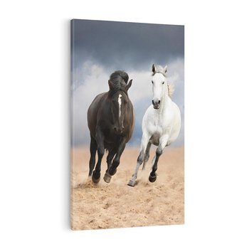 Obraz na płótnie 80x120 - Siła koni w galopie - konie, galop
