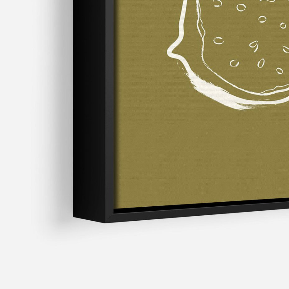 Obraz w ramie 50x70 - Podróżne Barwy - figi, minimalistyczny styl - rama czarna