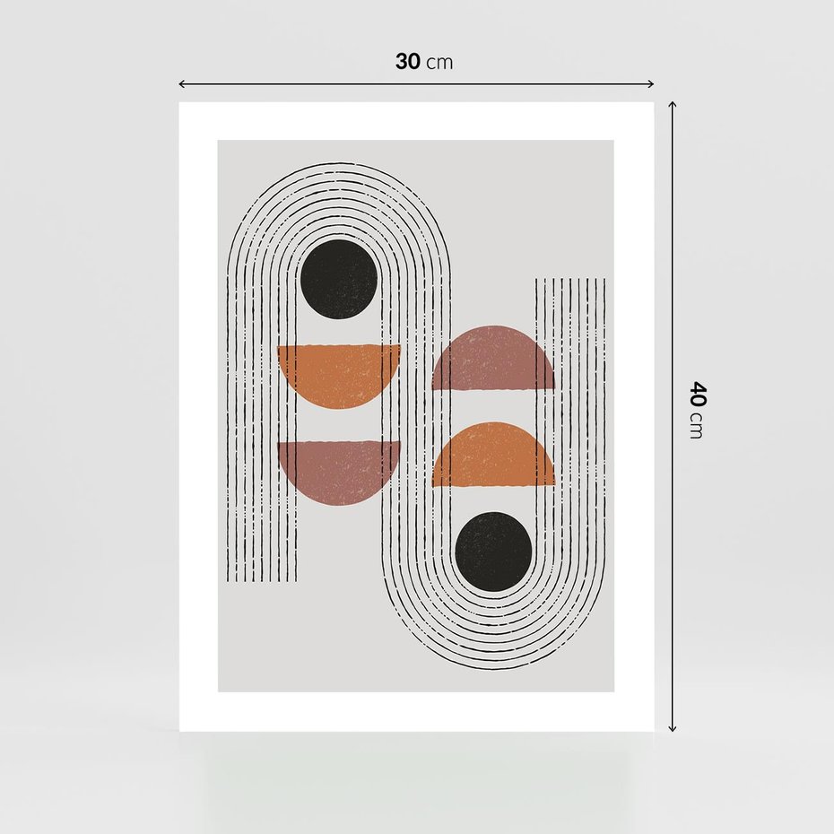 Plakat bez ramy 30x40 - Nowoczesna Abstrakcja - geometria, grafika