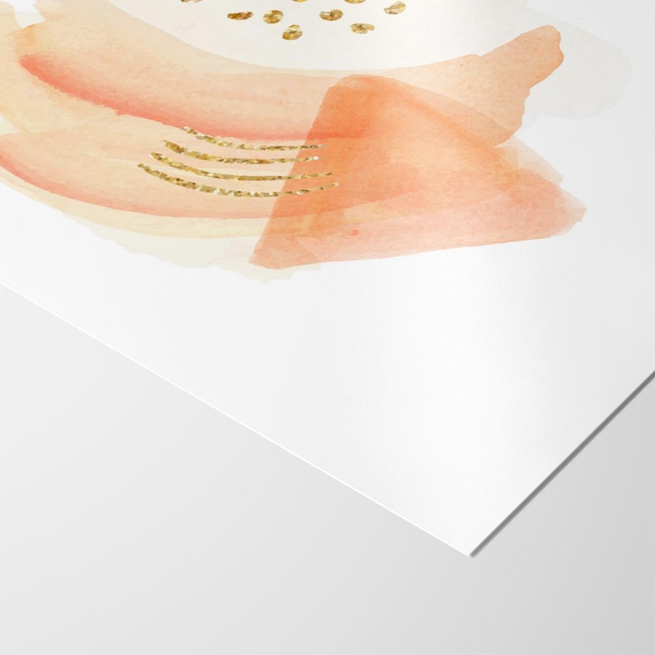 Plakat bez ramy 21x30 - Rozkwitające Odbicia Form - abstrakcyjne akwarelowe plamy, minimalizm