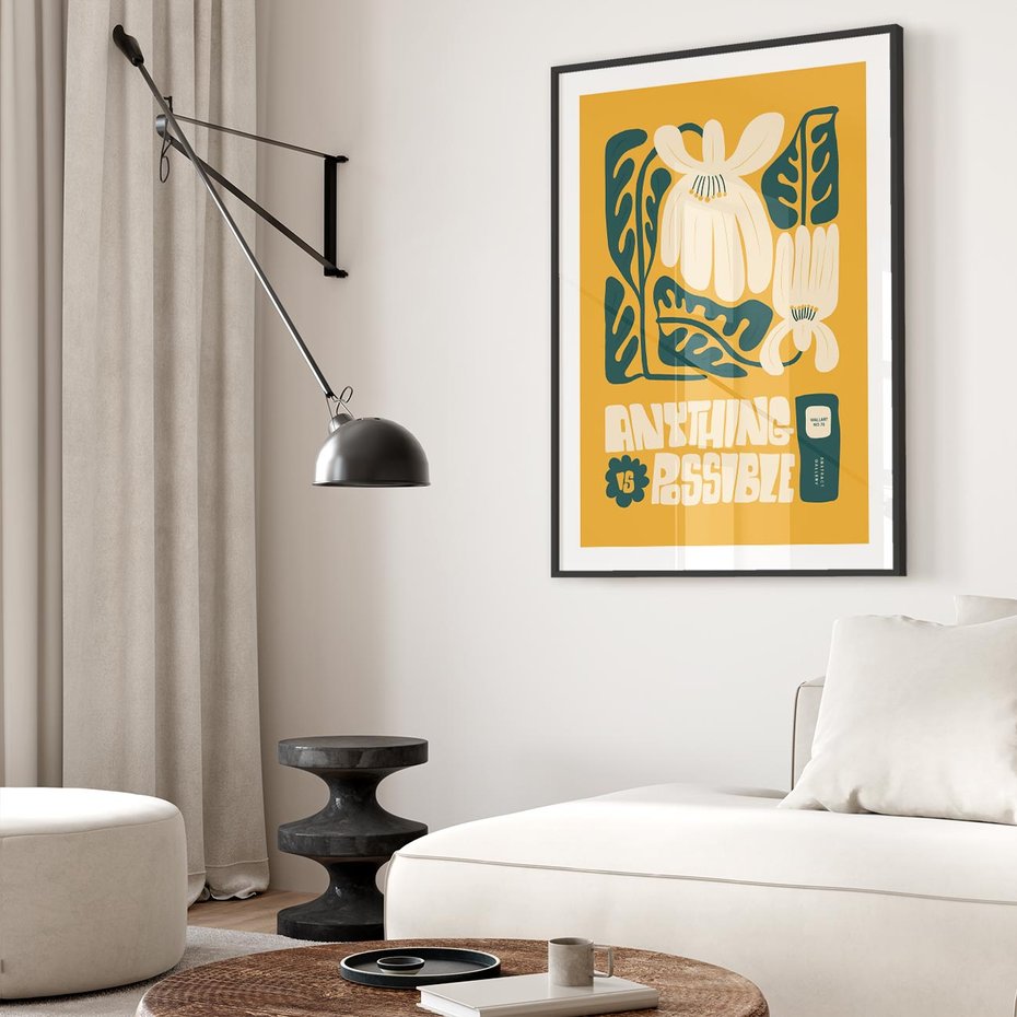 Plakat bez ramy 21x30 - Impulsy Harmonii - kwiaty, nowoczesny plakat