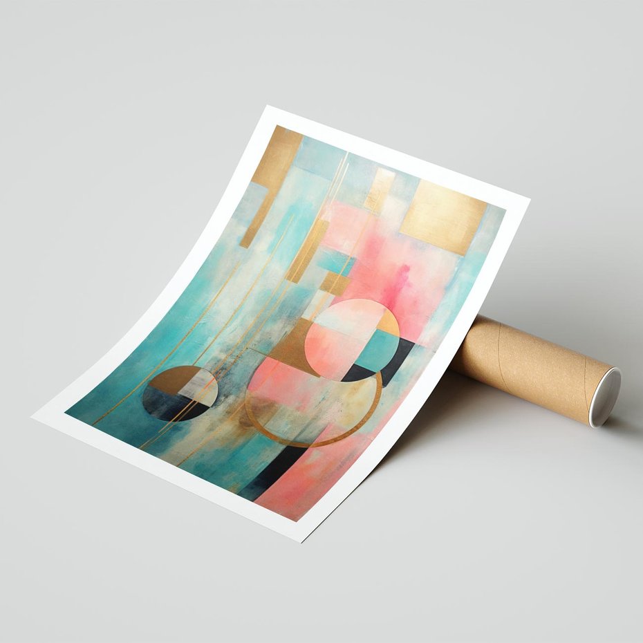 Plakat bez ramy 21x30 - Abstrakcyjny Bałagan - abstrakcja, obraz olejny